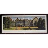 Framed and glazed BR(M) Carriage Print. BRAMALL HALL CHESHIRE by Ronald Lampitt. Original type