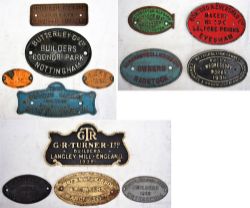 A Lot containing 13x Wagon plates. BUTTERLY & Co NOTTINGHAM. GRAVENS RAILWAY BUILDERS 1948