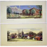 2 Unframed carriage prints. WELWYN GARDEN CITY by Stringer together with ANSTEY HERTS by Russell.