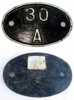 Cast Iron Shed Plate 30A. 1950 to 1973 STRATFORD. Restored front and back but a few years ago.