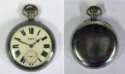 GWR Guards Watch made by Rotherhams. Enamel dial marked GWR but back not engraved. Working