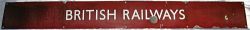 BR(M) Enamel Maroon Poster Board Header. BRITISH RAILWAYS. Complete with fixing screws. Recovered