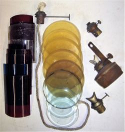 A Lot containing railway Handlamp Spares to include several front glasses mainly plastic with glass,