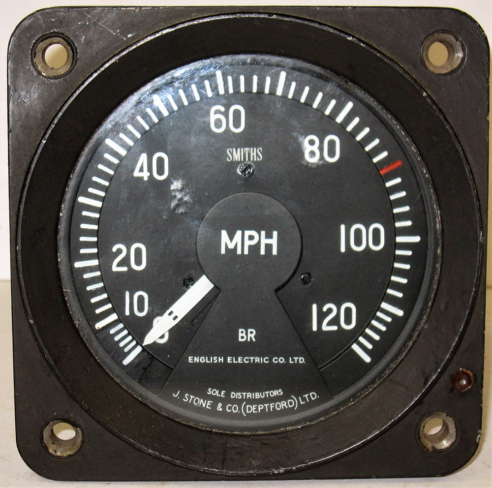 BR Locomotive Speedometer recovered from class 37 D6874. Constructed at the Vulcan Foundry in 1962.