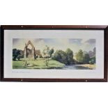 Framed and glazed LNER Carriage Print. BOLTON ABBEY WHARFEDALE YORKSHIRE by Frank Sherwin.