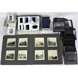 A Lot containing a large number of glass negatives of Railway Engines together with photo slides and