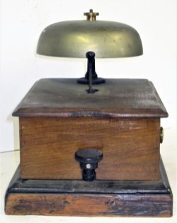 Signal Box Block Bell. Fitted with mushroom bell was rescued from Crewe works.