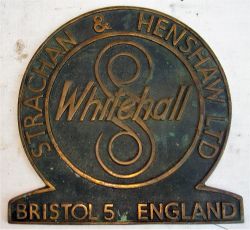 Brass Works Plate. STRACHAN & HENSHAW BRISTOL. An old Company who started out during the late