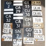 A Lot containing 21 Southern enamel signal identification plates. Recovered long ago. All in