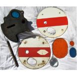 A Collection of LNER/BR(E) ground signal parts consisting of 2 x Shunt Discs, spare colour