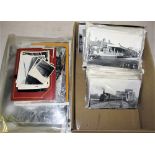 A Lot containing a large number of B & W prints of Railway engines, Stations, Loco Sheds and other