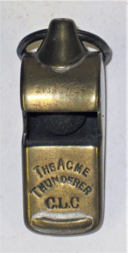 CLC Acme Thunderer Guards Whistle stamped C.L.C in good condition.