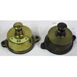 2 x GWR Brass Signal Box Shelf Plungers. One with ivorine plate 89. Both excellent condition.