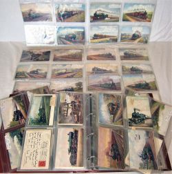 A Postcard Album containing approximately 80 x railway postcards mostly from the TUCK SERIES dated