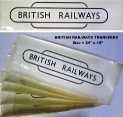 5 x BRITISH RAILWAYS unused Totem Sign Transfers. New-old stock.