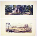 2 x Unframed carriage prints. TEMPLE BAR CHESHNUT HERTFORDSHIRE together with BAMBURGH