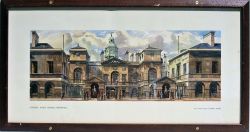 Framed and glazed LNER Carriage Print. LONDON HORSE GUARDS WHITEHALL by John Baker. Original type