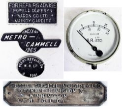 4 x Railway plates. IMPERIAL CHEMICAL INDUSTRIES LTD (CLC) LMR. METRO CAMMELL 1965. 2 x Wagon