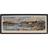 Framed and glazed carriage print. BR(Sc) KYLE OF LOCHALSH KYLEAKIN FERRY by Kenneth Steel. Modern