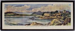 Framed and glazed carriage print. BR(Sc) KYLE OF LOCHALSH KYLEAKIN FERRY by Kenneth Steel. Modern