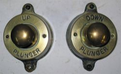 2 x LSWR Block Shelf Plungers. UP PLUNGER and DOWN PLUNGER.