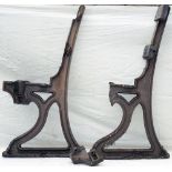 A pair on LB&SCR cast iron Seat Ends. One with small break broken off but piece included with Lot.