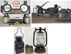 A miscellaneous lot containing several railway items. An enamel bowel marked LMS. 2 x LNW