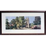 Framed and glazed LNER Carriage Print. UFFORD NEAR MELTON SUFFOLK by L.R. Squirell. Original type