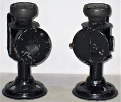 2 x WW2 handlamps with different front shades made by BLADON and stamped 1940 and 1941.