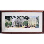 Framed and glazed LNER Carriage Print. LONDON MARBLE ARCH by A.J Wilson. Original type frame.