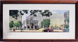 Framed and glazed LNER Carriage Print. LONDON MARBLE ARCH by A.J Wilson. Original type frame.