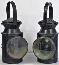 2 x S(E)R 4 aspect Handlamps. Both complete with vessels and burners. Ex Railway condition.