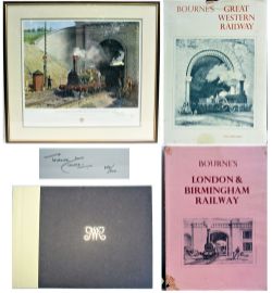 A Lot containing 2 x large books, THE GREAT WESTERN RAILWAY and LONDON and BIRMINGHAM RAILWAY by