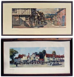 2 x Framed and glazed LNER carriage prints. SAFRON WALDON ESSEX by F W Baldwin and BRAINTREE ESSEX