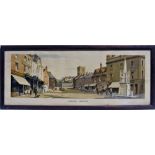 Framed and glazed BR(M) Carriage Print. ASHBOURNE DERBYSHIRE by Frank Sherwin in original frame.