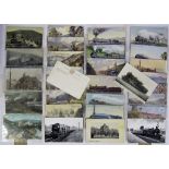 A Lot containing over 30 Post Cards of railway and mining interest to include Railway Engines,