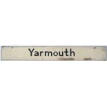 Wooden Carriage Board. YARMOUTH - NORTH WALSHAM. Holiday destinations in Norfolk.