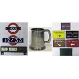 A Lot containing miscellaneous London Transport items to include various ticket machine labels, 2
