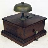 LMS Electric train tablet Block Bell. No tapper fitted with mushroom bell.