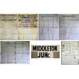 A Lot containing used early time table and information posters mainly attributed to the L&YRCo