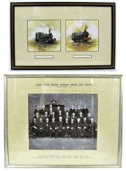 Framed and glazed photo of RAILWAY SERVANTS UNIVERSAL INTERCHANGE PRIVILIGE TICKET MOVEMENT