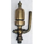 Brass steam whistle as fitted to Steam engine or narrow gauge steam locomotive. Fitted with hand