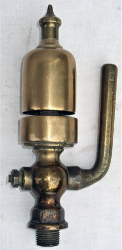 Brass steam whistle as fitted to Steam engine or narrow gauge steam locomotive. Fitted with hand