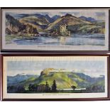 2 x Framed and glazed carriage prints. EILEAN DONAN CASTLE by Kenneth Steele together with BEN NEVIS