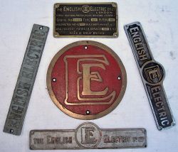 A Lot containing English Electric Plates. 3 x different style makers plates THE ENGLISH ELECTRIC Co.