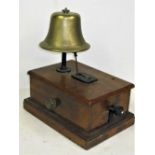 Signal Box Block Bell. Fitted with church bell recovered from Crewe Works.