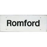 BR Modern Image Station Sign. ROMFORD.