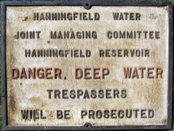 Hanningfield Water Joint Managing Committee Hanningfield Reservoir. DANGER DEEP WATER. A rare sign