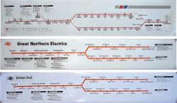 A Lot containing London Transport carriage maps. GREAT NORTHERN ELECTRICS. BRITISH RAIL and 1 x