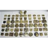 62 x Recovered railway horse brasses from MR.Co, GWR, LMS, LNWR, LYR, BR(M) removed from their